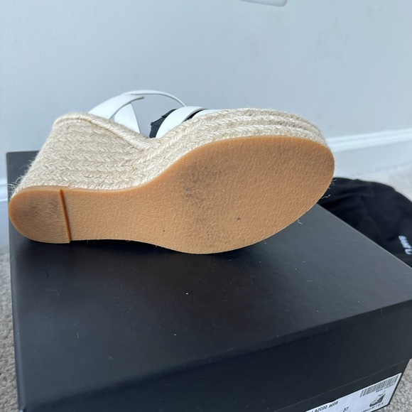 SAINT LAURENT TRIBUTE ESPADRILLES WEDGE WHOTE SIZE 7/37 - Picture 6 of 6